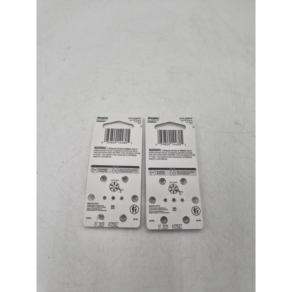 Hearing Aid Batteries Size 10 8 Count by Energizer Lot Of 2 16 Count Battery